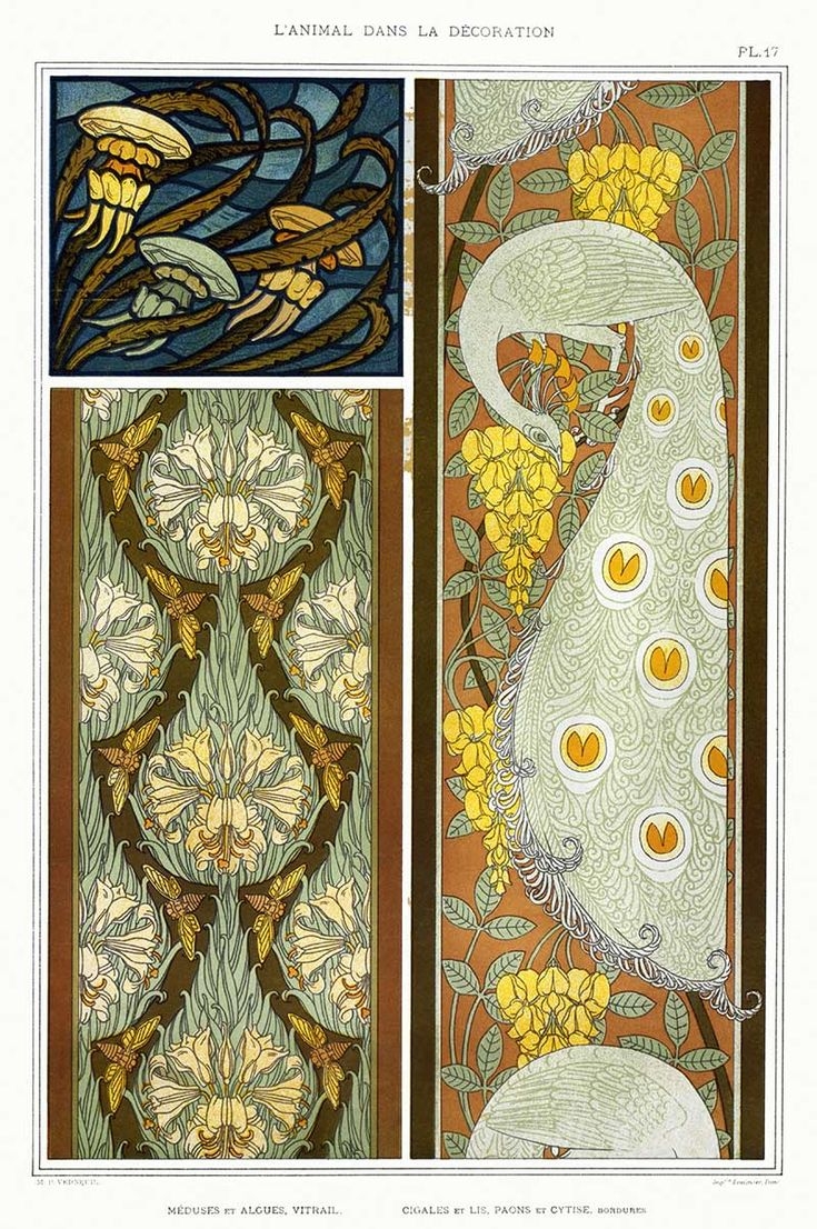 Art Nouveau Animal Designs And Patterns - Pattern Design Ideas