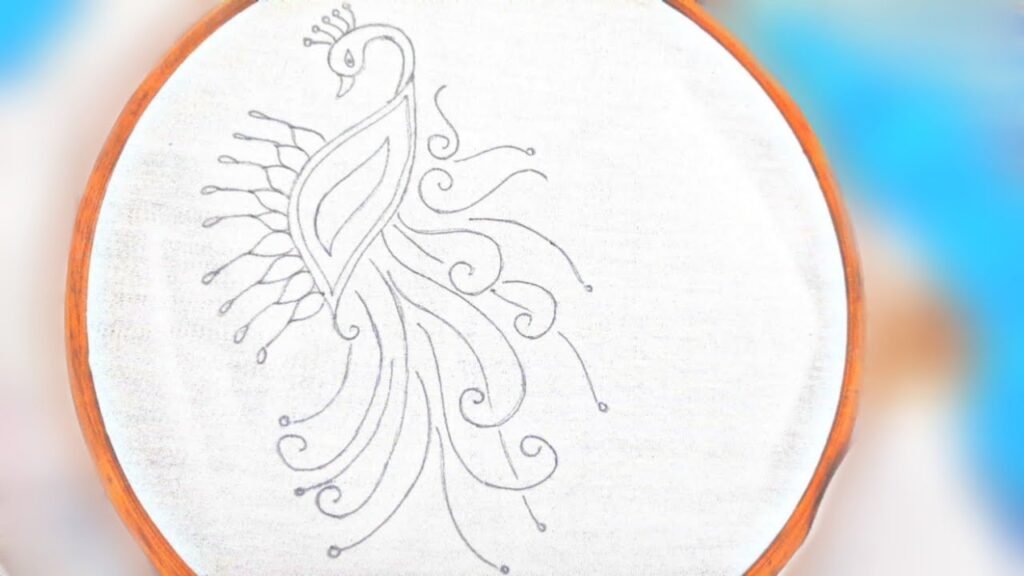 Pattern Peacock Embroidery Design