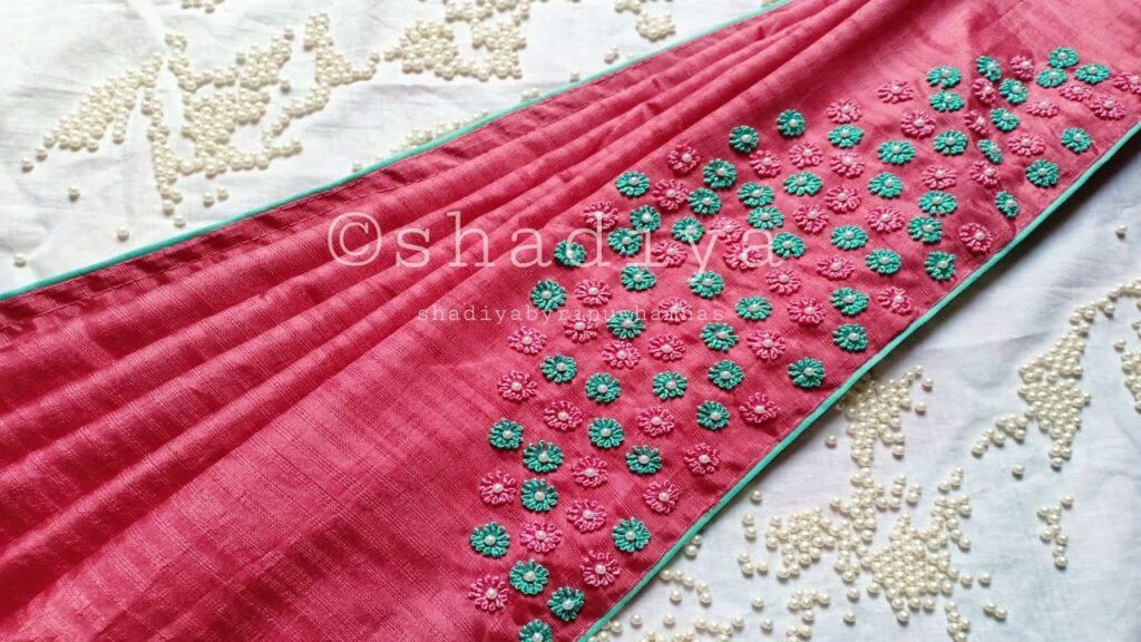 Embroidery Saree Design Patterns