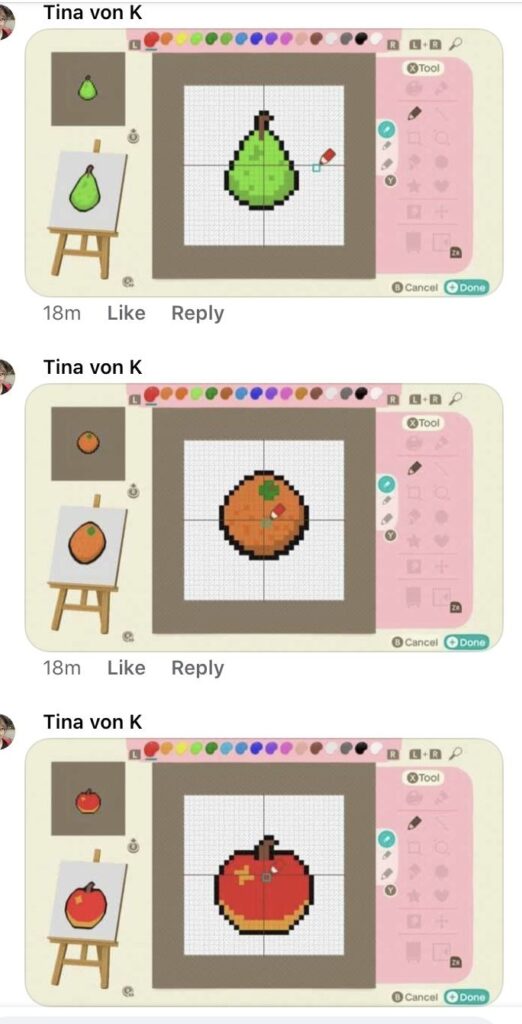 Animal Crossing Fruit Design Patterns