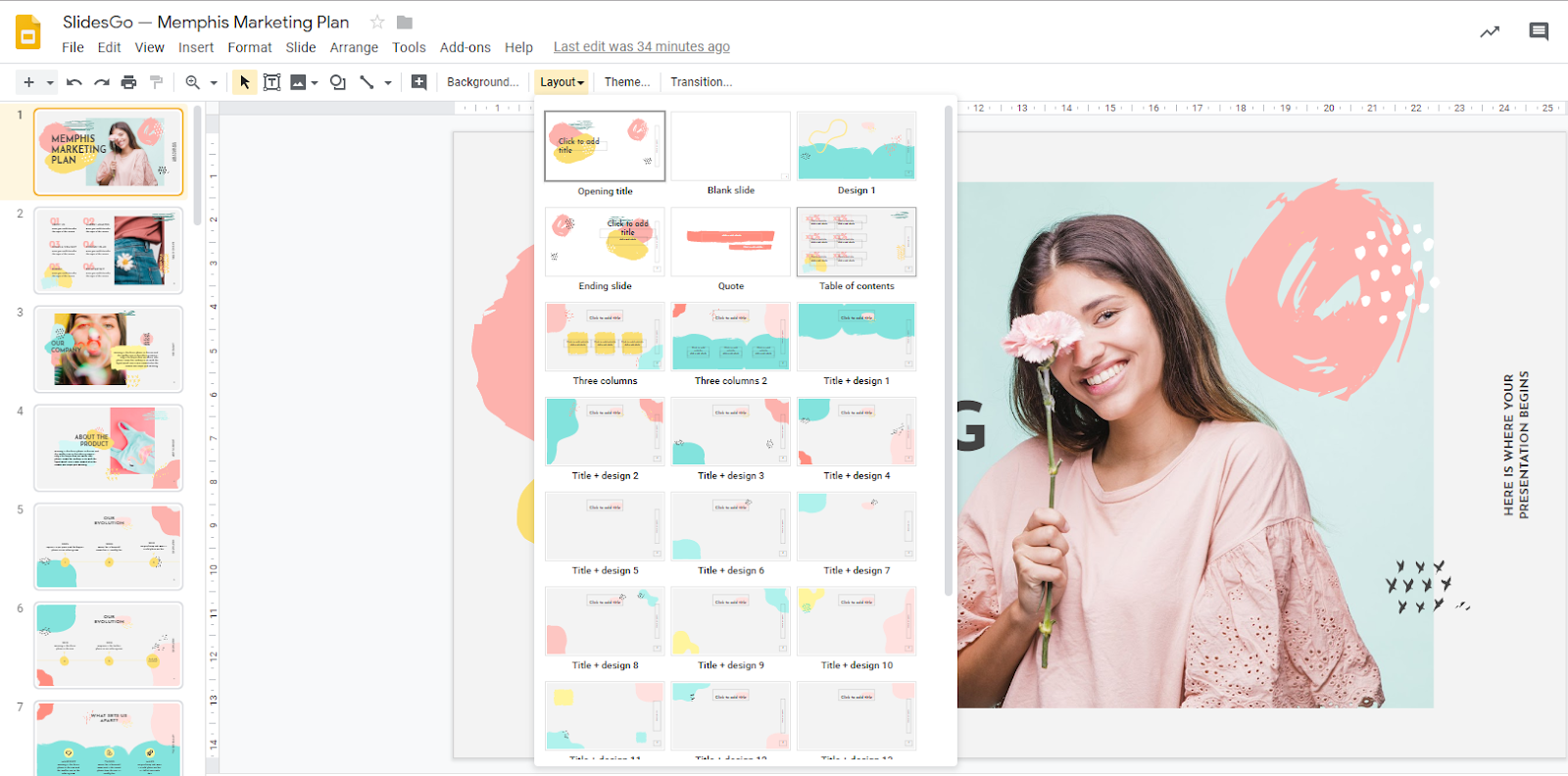 Design Ideas In Google Slides Pattern Design Ideas   How To Change The Design In Google Slides Tutorial 