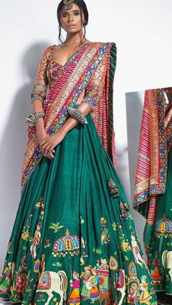 Designer Chaniya Choli Blouse Pattern