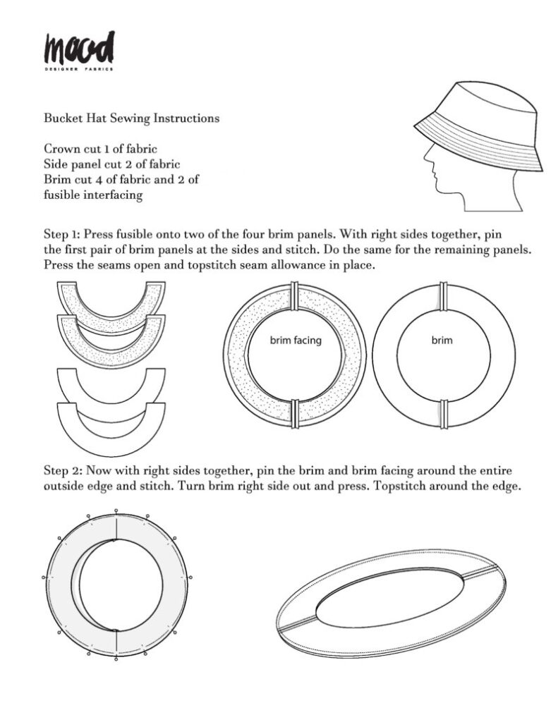 Mood Designer Fabrics Bucket Hat Pattern