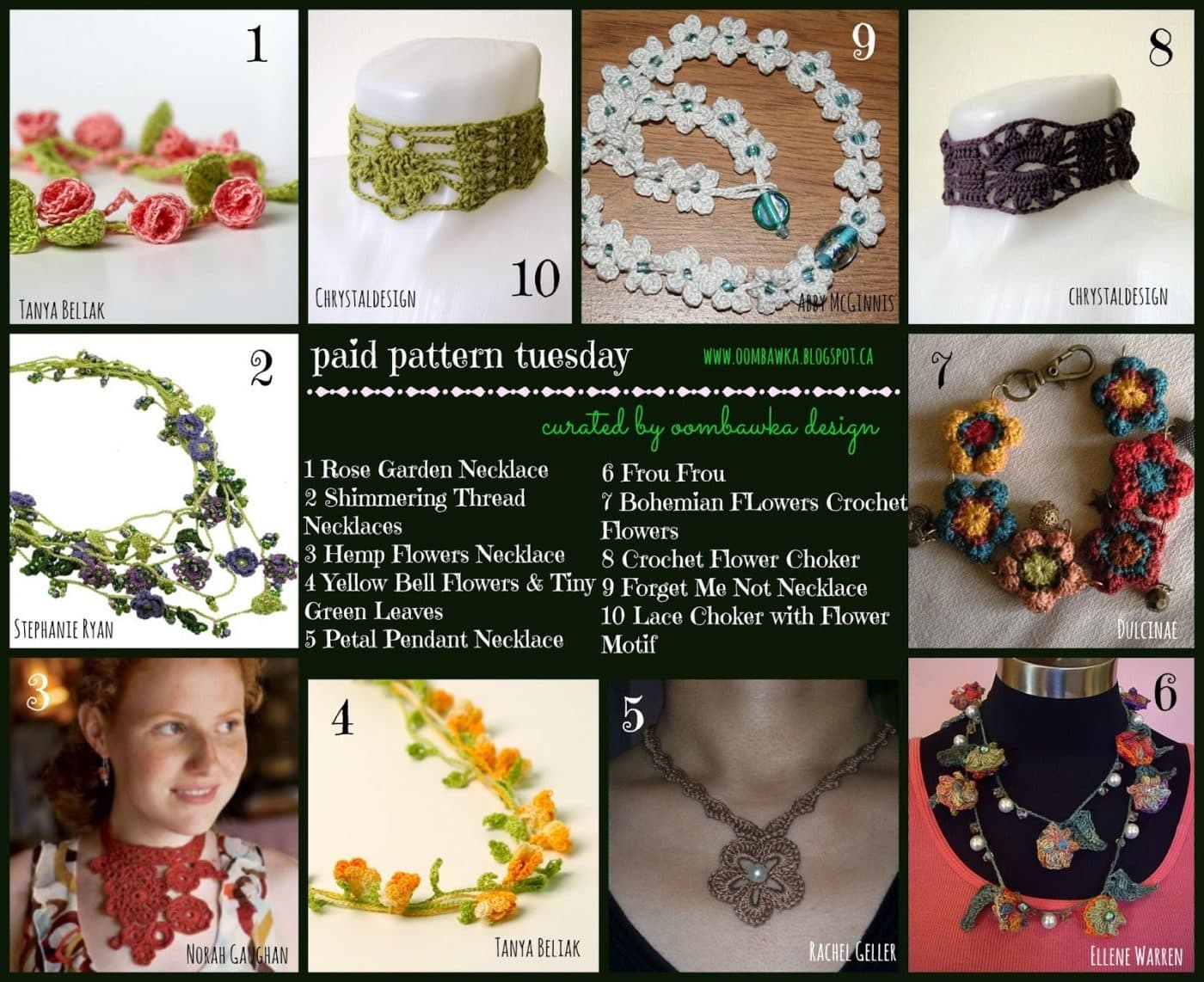Beautiful Crochet Necklace Designs And Patterns Pattern Design Ideas
