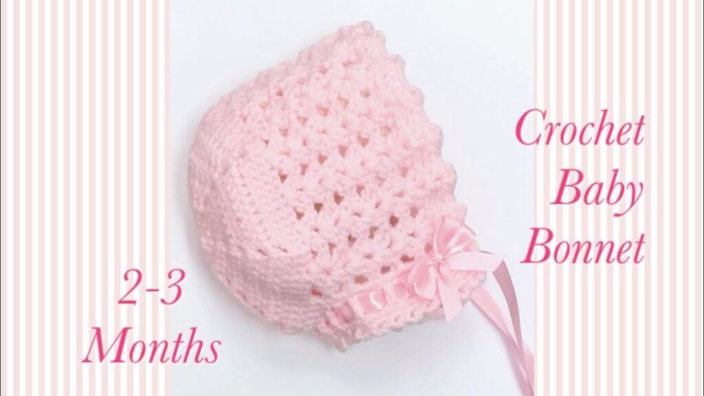 Crochet Baby Bonnet Fan Pattern Design