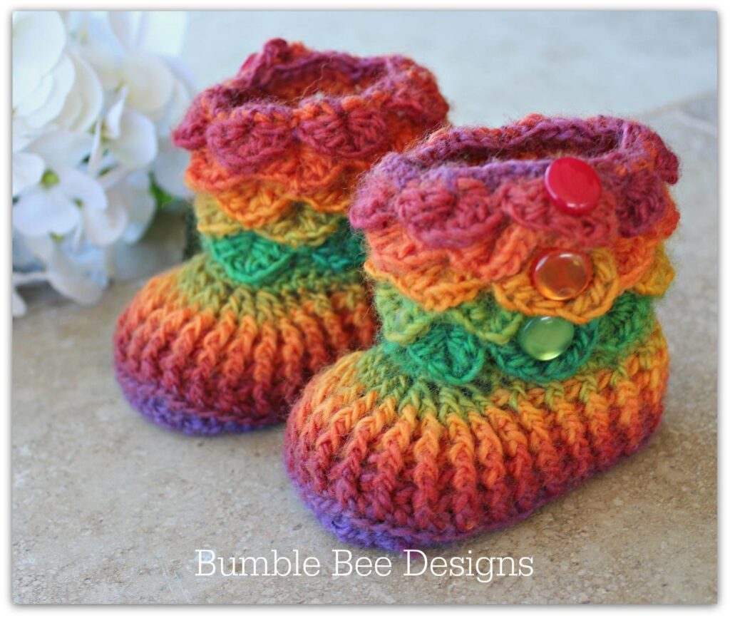 Bumble Bee Designs Crochet Booties Pattern
